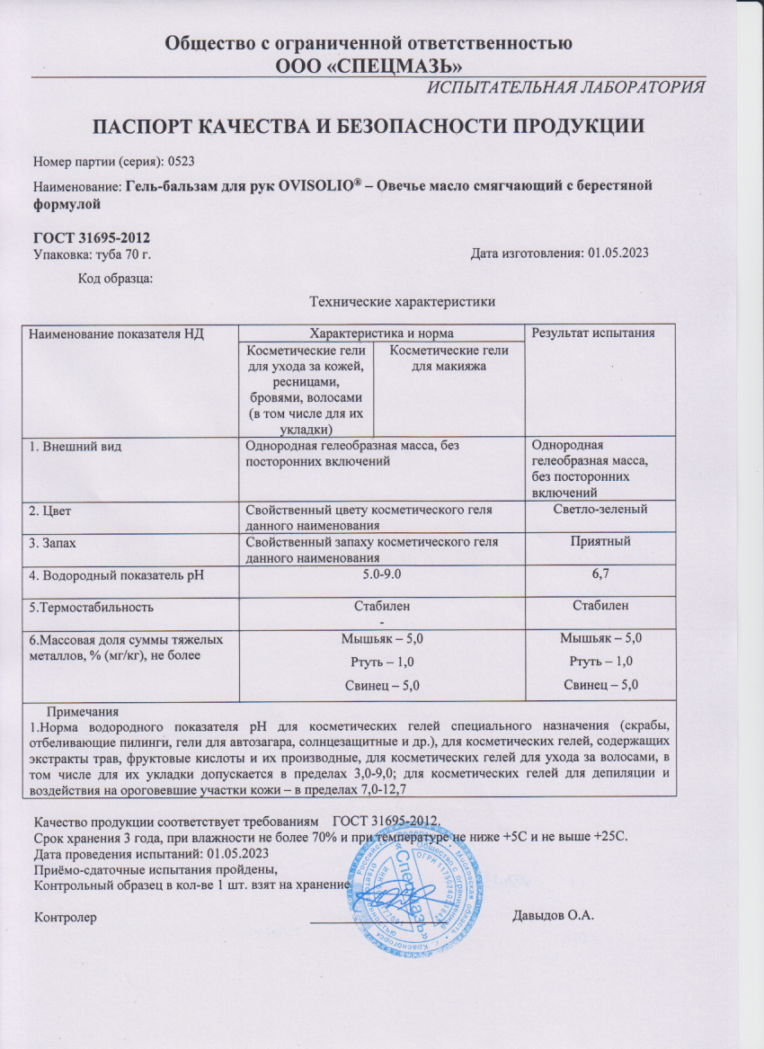 Паспорт №052023